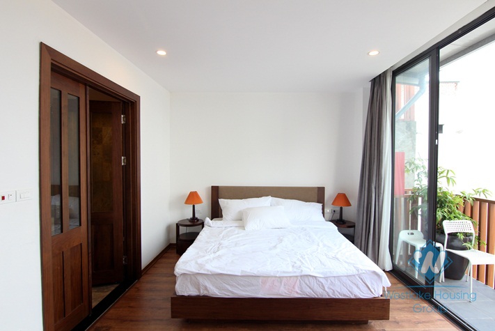 Top floor two bedrooms apartment for rent in the heart of Tay Ho, Ha Noi